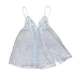 Elegant White Lace Babydoll